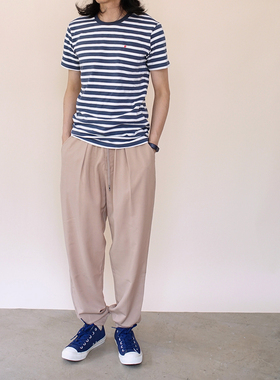 SOLOTEX Pantaloons 日本帝人面料松紧腰宽松版型收口长裤