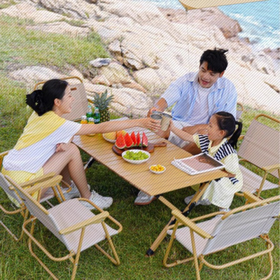 原始人户外折叠桌蛋卷桌野餐桌露