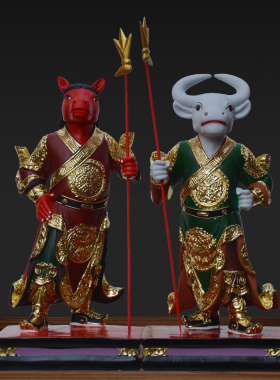 树脂牛头马面神像供奉摆件