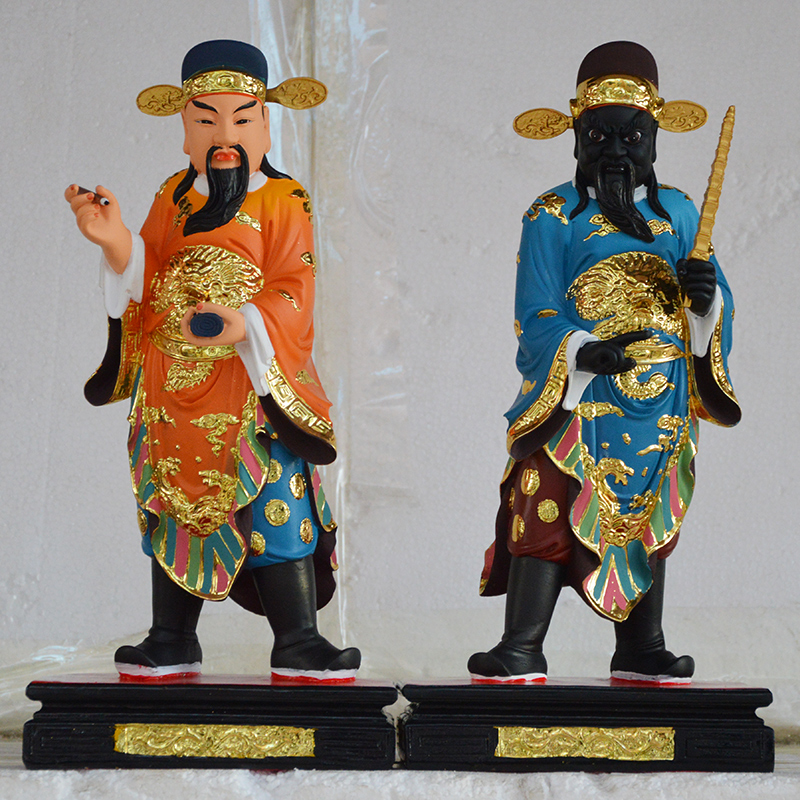 文武树脂居家摆件供奉佛像