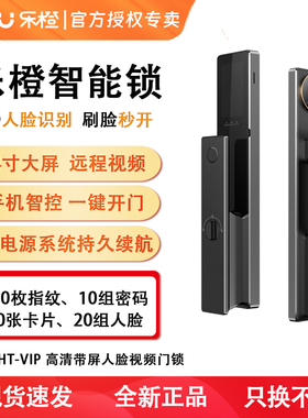 乐橙LIGHT1人脸3D电子屏幕可视指纹入户门智能锁家用密码刷卡远程