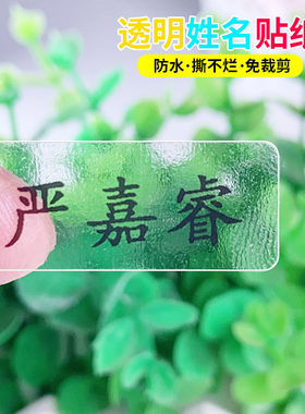 儿童防水姓名贴撕不烂不干胶
