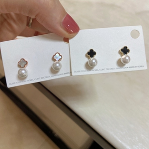 韩国人造珍珠女四叶草
