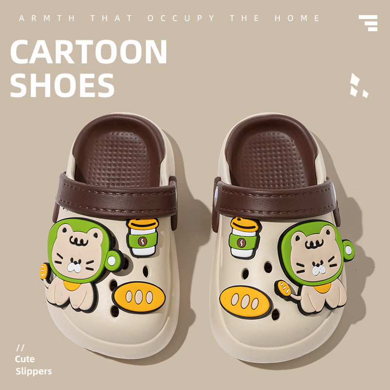 2025夏季新款男童小老虎洞洞鞋