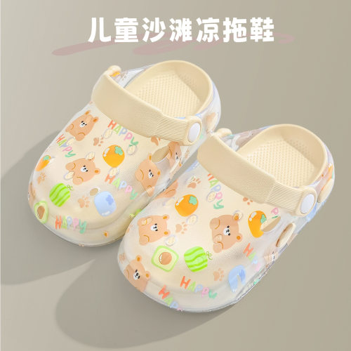 儿童可爱卡通洞洞鞋夏新款果冻鞋