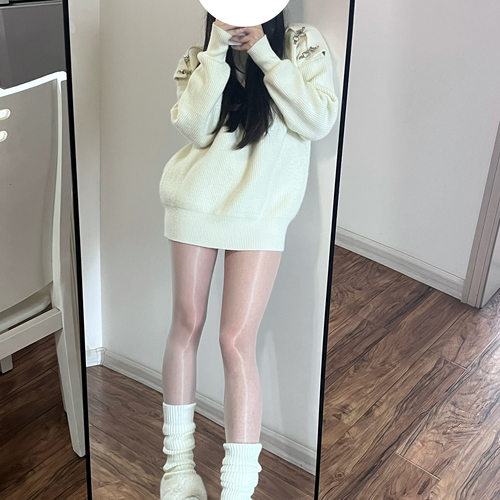 纯欲白丝极光马油袜子