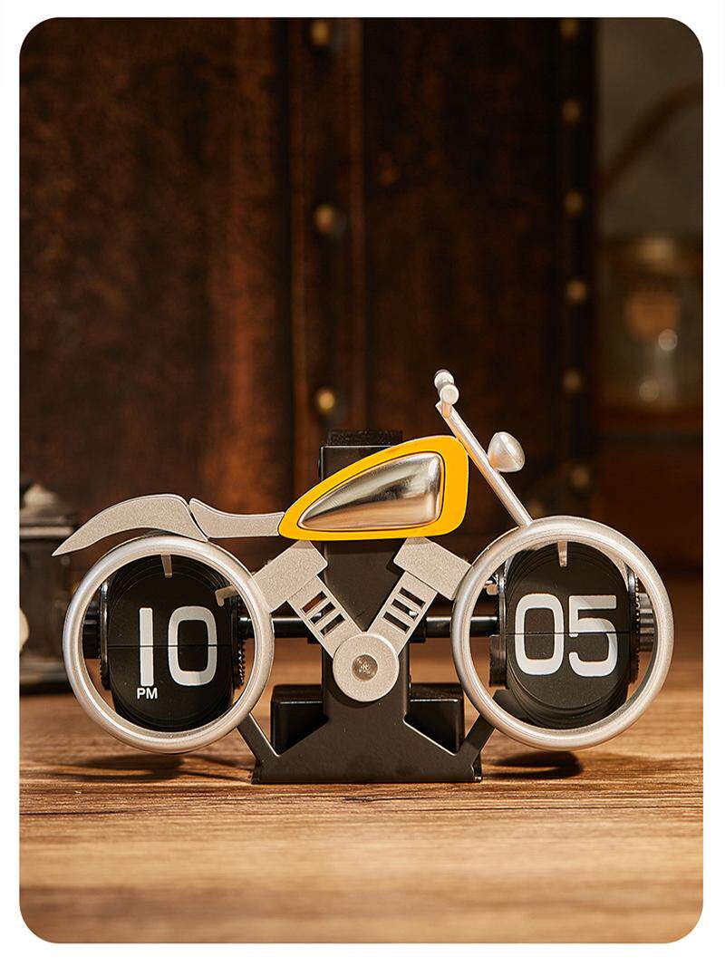 PERSONALIZED CREATIVE FLIP CLOCKS ELECTRIC FLIP CLOCKS BICYCLE AUTOMATIC FLIP CLOCKS FASHION DESK CLOCKS TABLE CLOCKS
