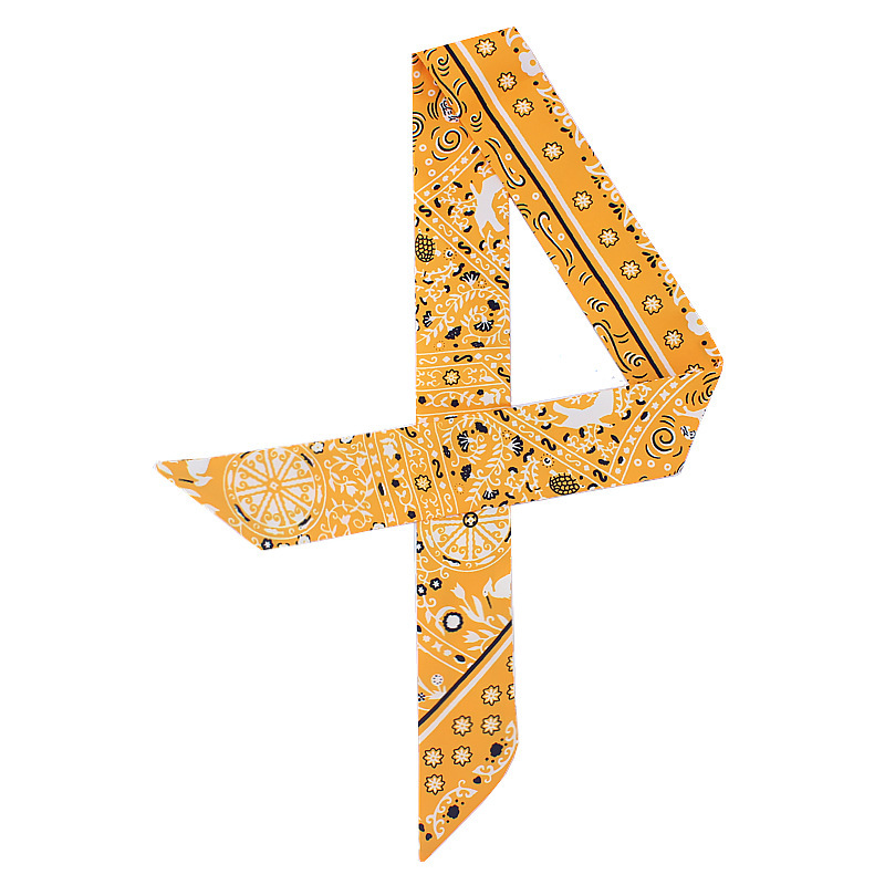 麦桐丝巾新款波西米亚仿真丝丝巾批发绑包包手柄小丝巾蝴蝶结发带