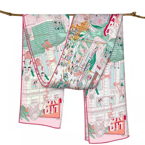150*40cm法式新款巴黎街头单层手