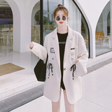 已出货2022春装新款贴标抽绳西装外套8744P125控价188，女装西装，浙宝265