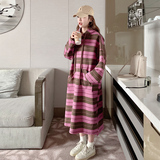 大货条纹卫衣裙8540P135控208，女装卫衣/绒衫，浙宝265