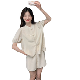 华夫格中式套装8593P130控198，女装套装/套裙，浙宝265