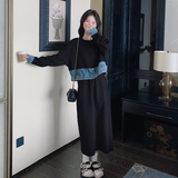 大货牛仔拼接卫衣裙7019P125控188，女装连衣裙，浙宝265