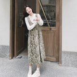 大货背带裙蕾丝高领打底衫时尚套装7042P165控248，女装套装/套裙，浙宝265