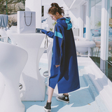 大货2022春中长款宽松撞色连帽套头卫衣裙8751P115控价168，女装卫衣/绒衫，浙宝265