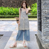 蕾丝牛仔裤时尚套装P165控248，商品下架区，浙宝265