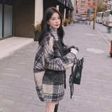 大货2025冬新个性毛呢拼皮外套7068P165控248，女装毛呢外套，浙宝265