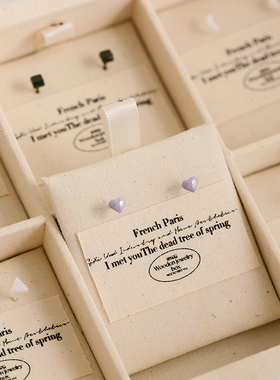 防过敏养耳生物瓷耳钉糖果色爱心陶瓷小耳环睡觉免摘全瓷耳棒女