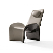 giorgetti evaarmchair现代创意休闲沙发椅玻璃钢沙发椅洽谈室休