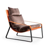 意式 极简设计师休闲椅羽绒轻奢单人沙发椅创意懒人客厅千鸟格椅子