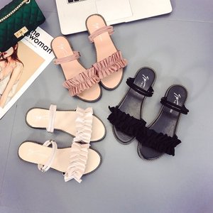 一字带凉鞋女夏平底凉拖