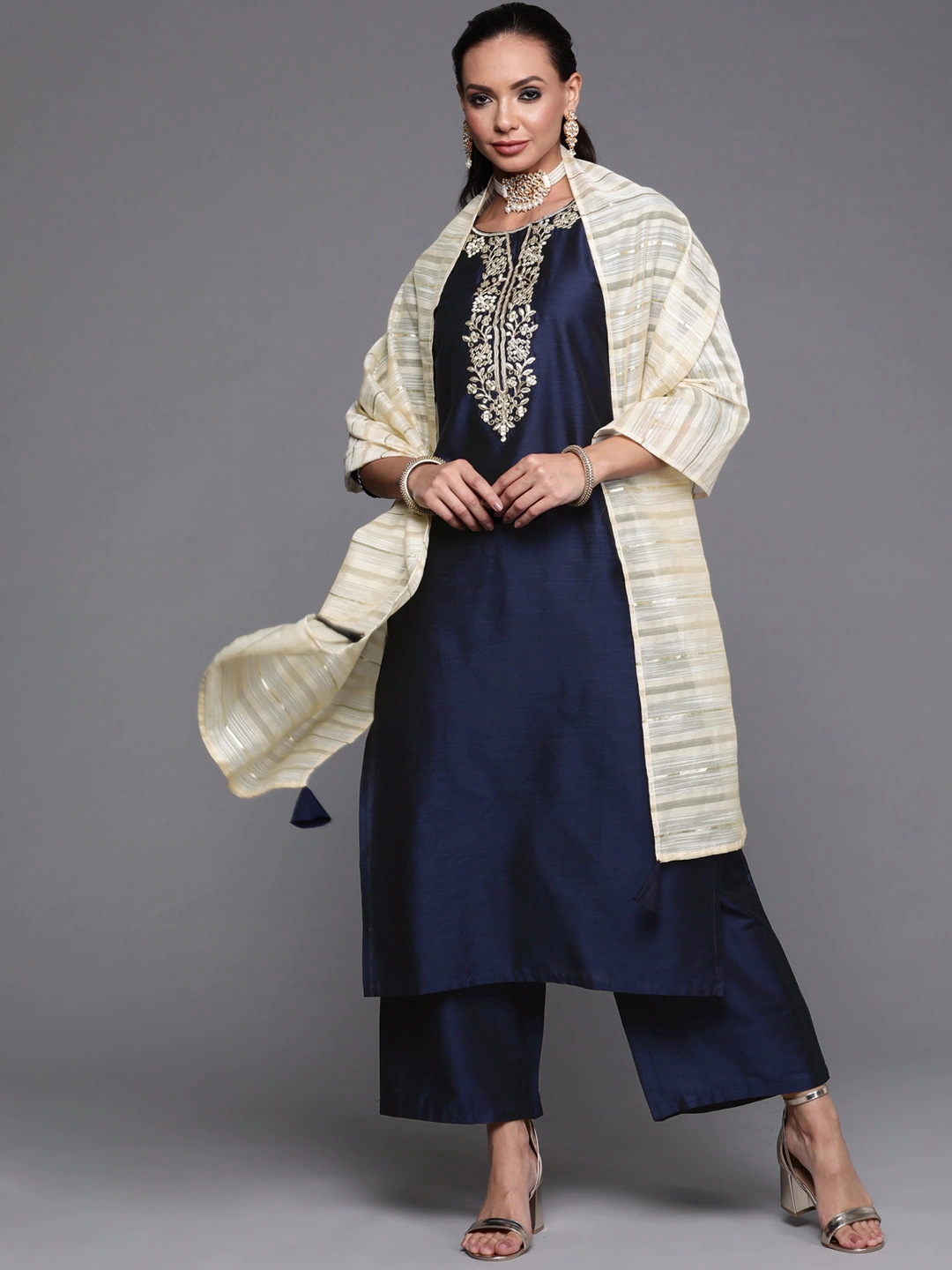 印度女装丝绵3件套民族风套装