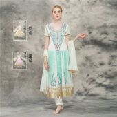 印度舞蹈练习服表演服撞色安娜民族风网纱大摆裙短袖 3色 3件套