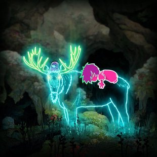 收藏装 英国艺术家Tom 亲签正品 画 饰画潮 Lewis驯鹿动物荧光限量版