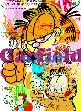 西班牙艺术家Judas Arrieta HELLO KITTY猫动漫限量版画 卡通潮玩