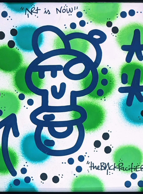 现代艺术家El Xupet趣味原创手绘真品证书画现代潮流艺术挂画