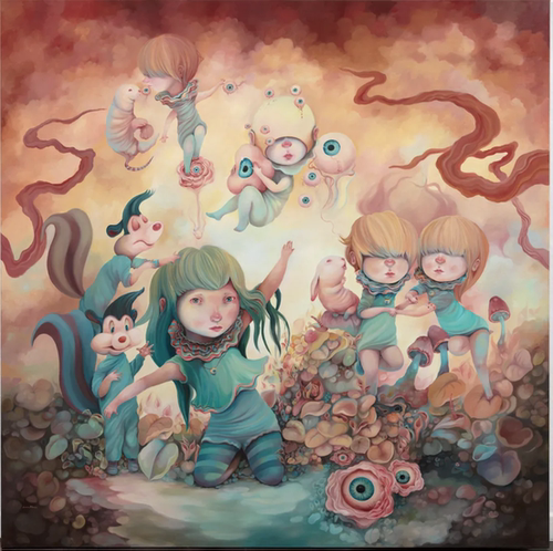 当代艺术家Ivana Flores限量版画 管钟 魔幻收藏挂画壁画