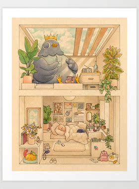 插画艺术家Felicia Chiao厨房 小清新人气版画 装饰画阳光清新