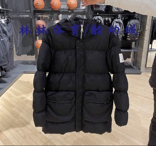 Nike耐克男子JORDAN运动中长款连帽保暖羽绒服外套DQ7347-010-385
