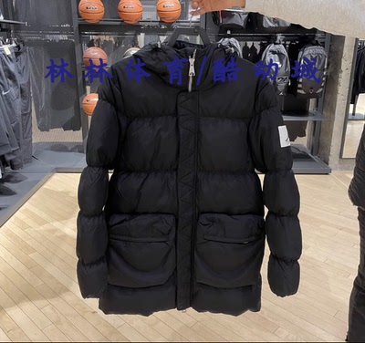 耐克中长款连帽保暖羽绒服男子