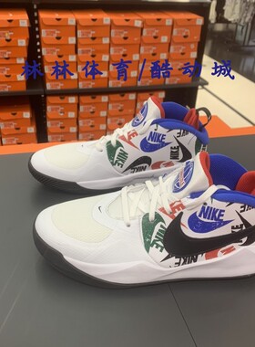 Nike Team Hustle 9 Gs 女子鞋大童款涂鸦实战篮球鞋CW5815-100