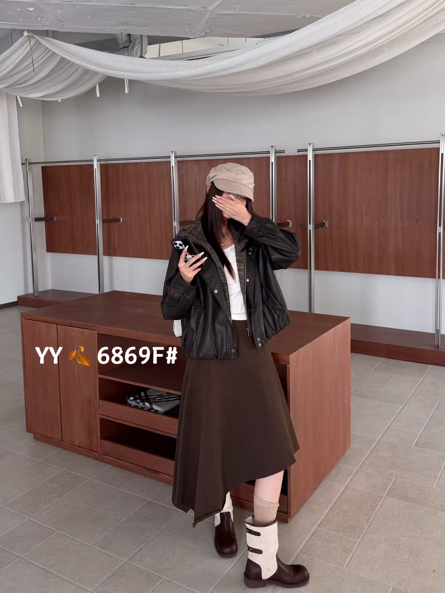 6869秋季新款韩版宽松休闲百搭连帽长袖外套女短款上衣