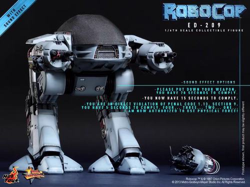 现货正品 HT HotToys 1/6 MMS204 铁甲威龙 机械战警 ED209 反派