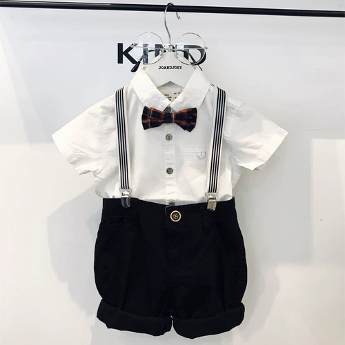 Комбинезон для мальчиков, рубашка, комплект, детские штаны, платье, костюм, в британском стиле