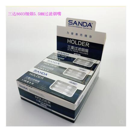 三达一次性高效三重磁石过滤5.5MM男女细烟烟嘴120支抛弃型包邮