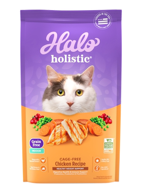 腐败猫Halo自然光环holistic全能系列无谷室内健美体态成猫粮10磅