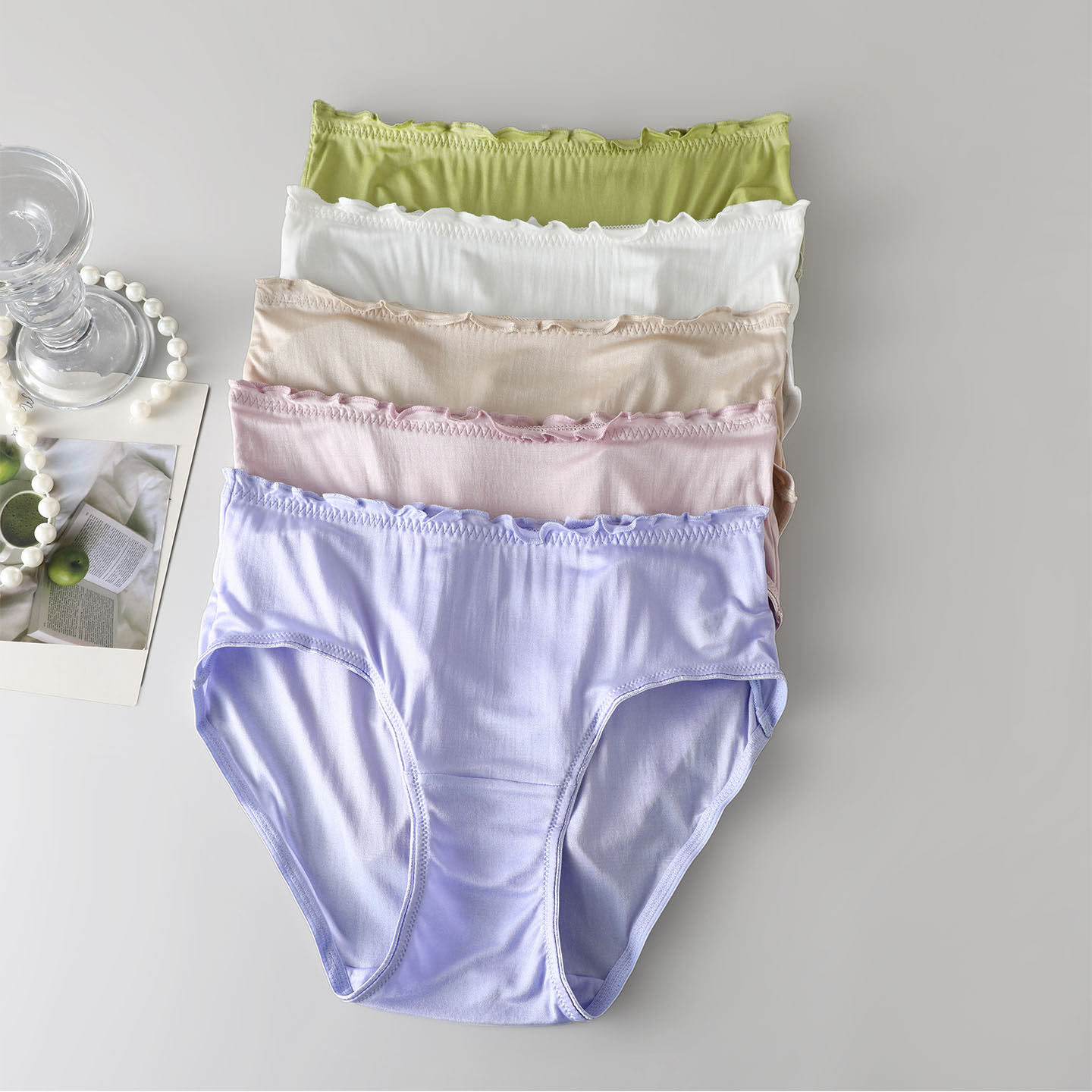 42针100%桑蚕丝内裤女