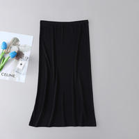 42-needle twisted 100% mulberry silk base skirt, silk skin-friendly, breathable, thin, anti-exposure six-point petticoat thumbnail 2