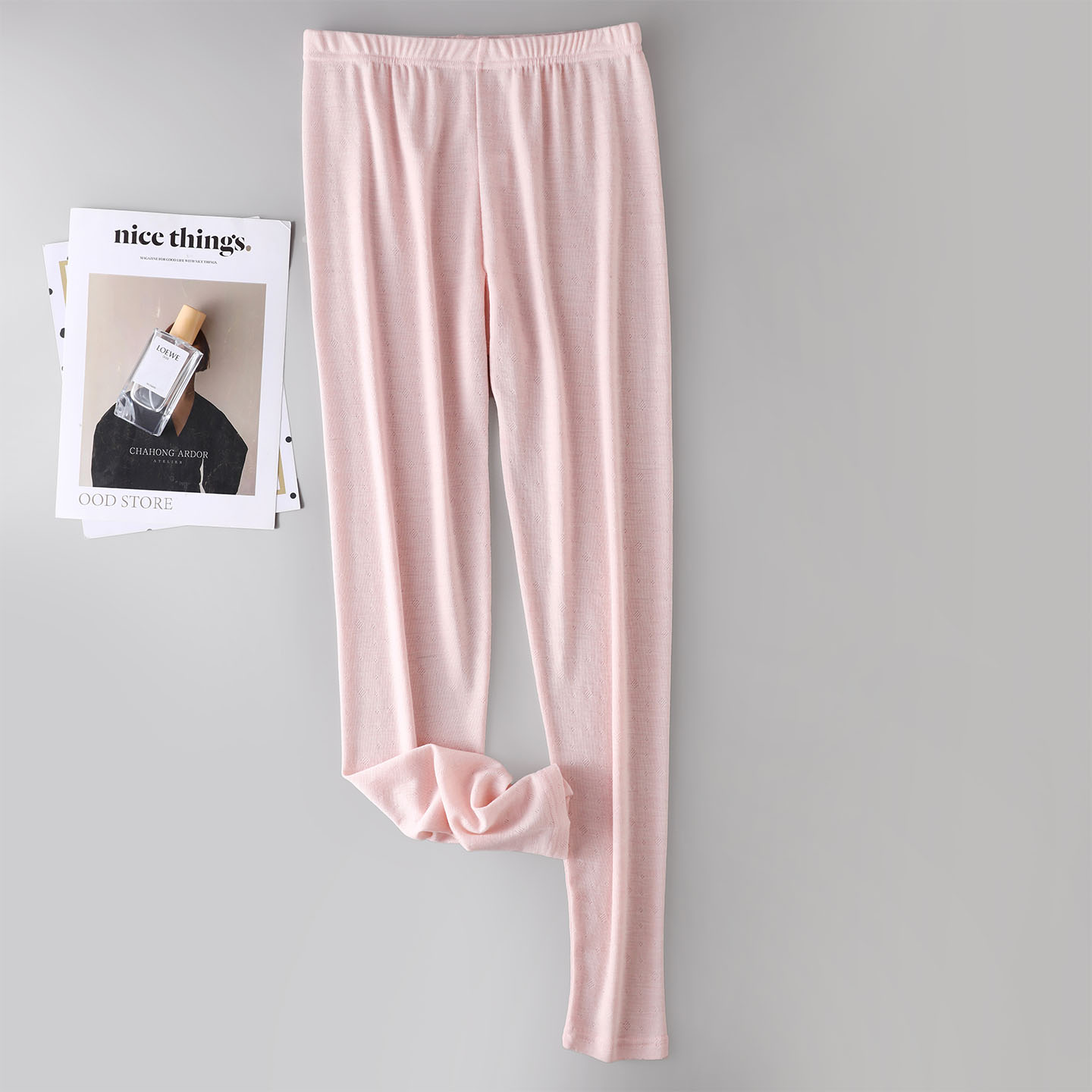 秋冬100%绵羊毛女士保暖裤