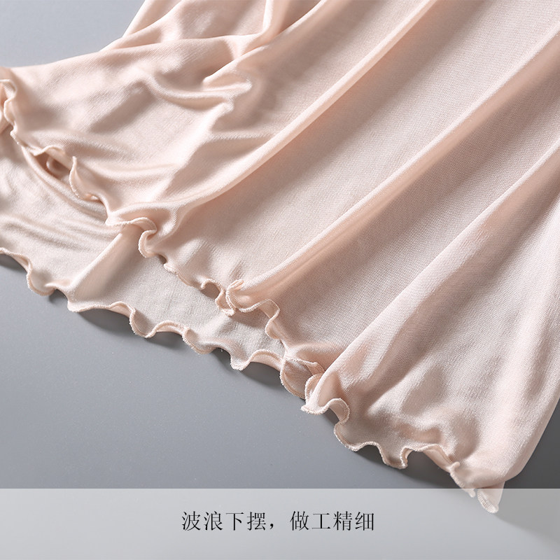 수출 여성 실크 니트 레이스 스커트 하이 엔드 뽕나무 실크 실크 페티코트 바닥 스커트 잠옷