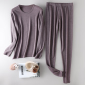 镂空提花秋衣秋裤 羊毛舒适亲肤经典 保暖套装 秋冬100%绵羊毛男士