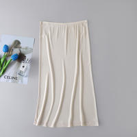 42-needle twisted 100% mulberry silk base skirt, silk skin-friendly, breathable, thin, anti-exposure six-point petticoat thumbnail 3