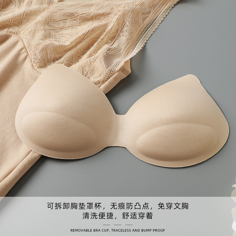 멀버리 실크 열 조끼 속옷 여성용 레이스 이너웨어 반두 스타일 실크 베이스 유방 패드가 있는 외부 바디 쉐이핑 의류