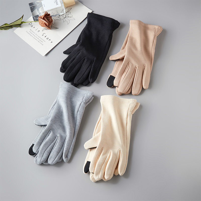 真丝拉绒加厚保暖手套