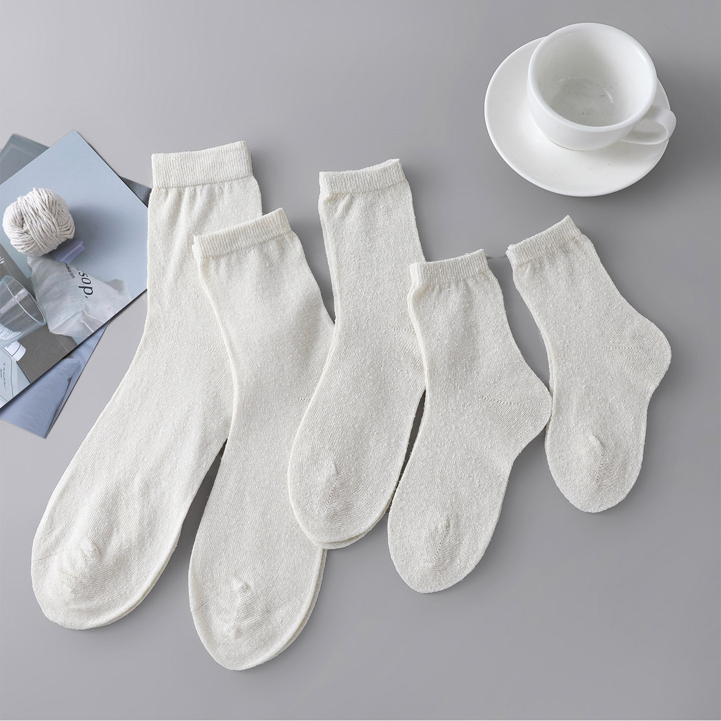 100%桑蚕丝中筒无骨亲子袜 真丝舒适透气不闷热多规格睡眠袜男女