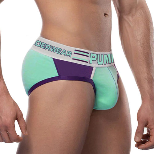 PUMP男士低腰拼色大囊袋三角裤